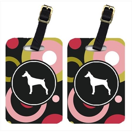 Carolines Treasures Carolines Treasures KJ1077BT Doberman Luggage Tags - Pair Of 2 KJ1077BT